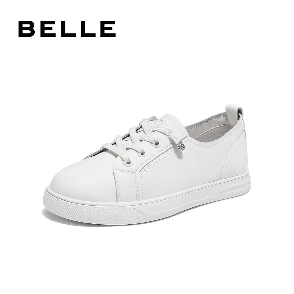 百丽舒适秀气小白鞋女24夏新商场同款时尚百搭单鞋A8J1DBM4