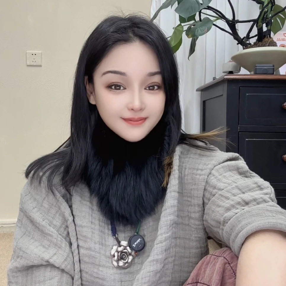 高品加厚百搭金典狐狸毛毛领