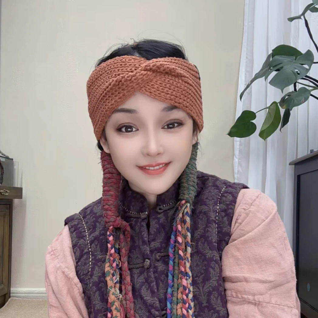 秋冬季加厚针织发带