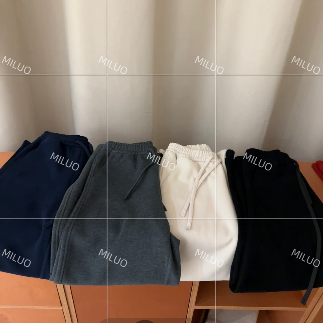 【哈尼家】曼城旧事  秋冬季简约休闲小镰刀裤自然垂感显瘦长裤K34