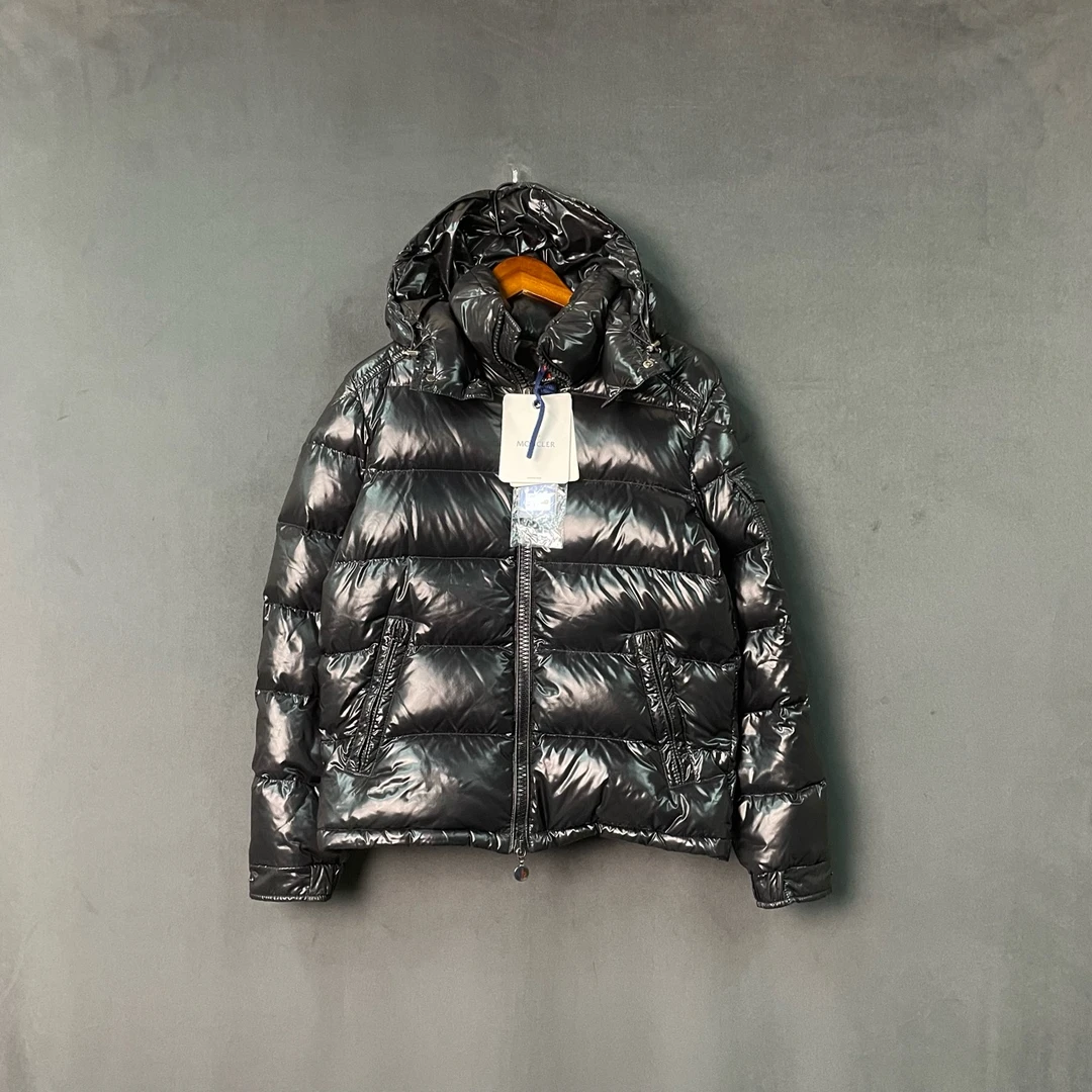 99新 MONCLER 黑色漆面maya羽绒服 0码 带吊牌 公价14900
