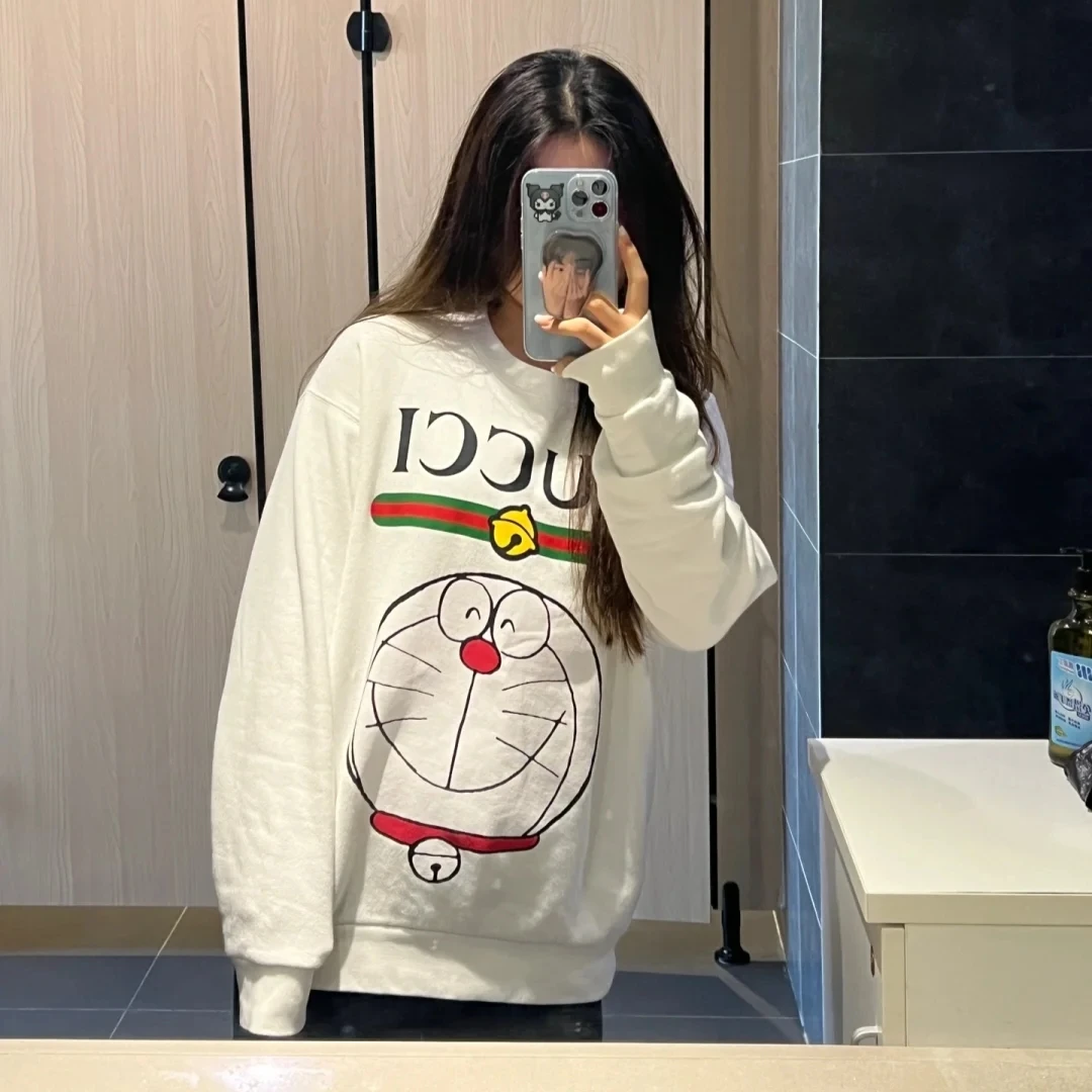 99新 GUCCI/古驰  白色机器猫联名卫衣  M码 公价10700