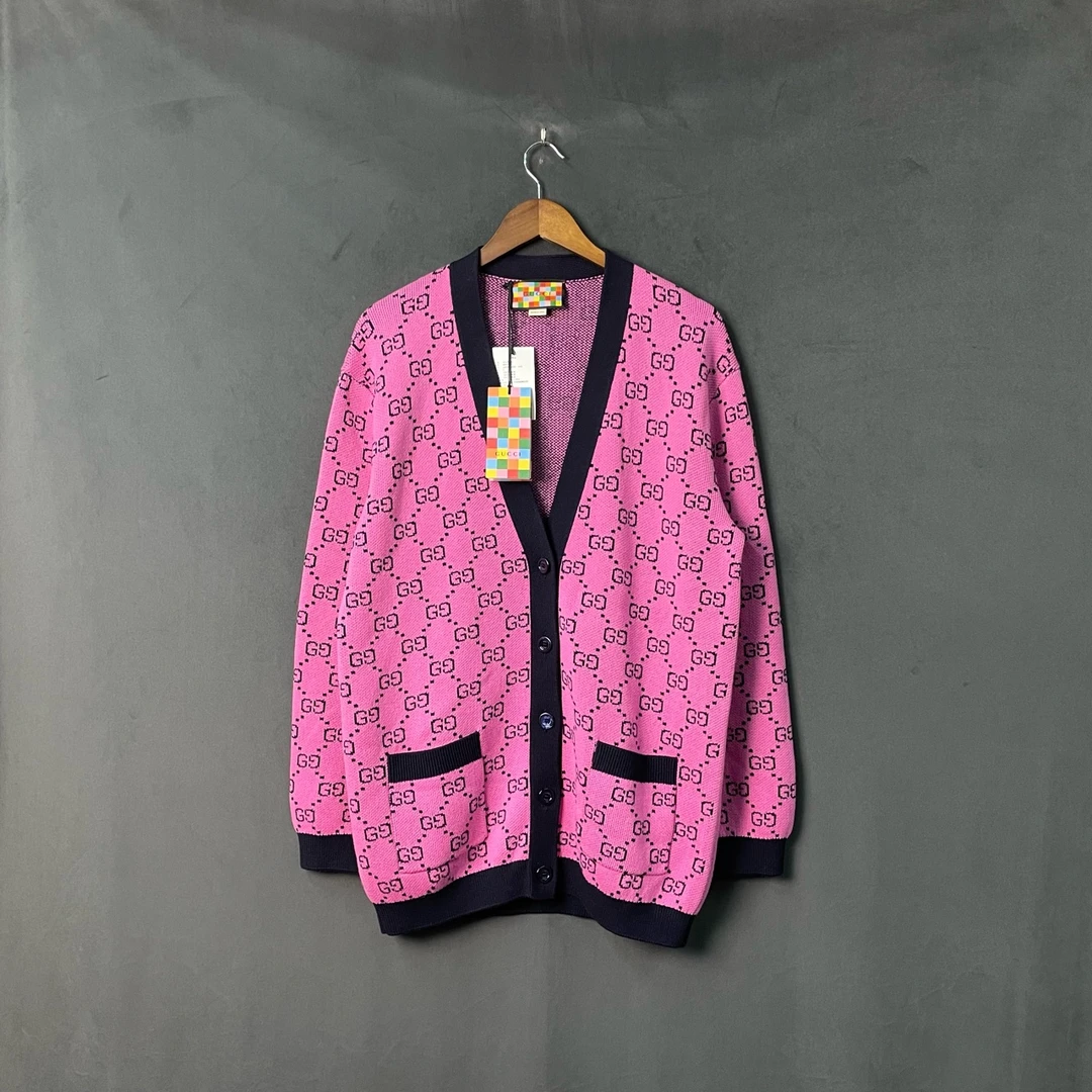 全新未使用 GUCCI/古驰 彩虹满印开衫 S码