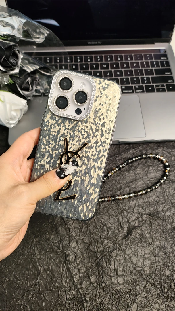 【定制】马赛克轻奢适用15promax/14/13防摔网红爆闪高级创意手机壳