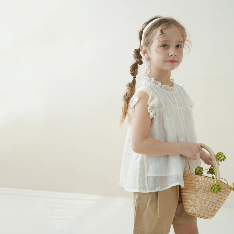 【NO退NO换】女童儿童蕾丝季夏款女宝套装【两单及以上包邮】MD03175