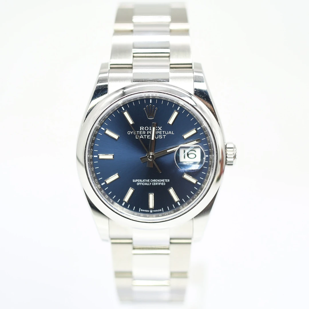 99新 Rolex/劳力士 日志126200/蓝盘夜光/23年全套/36表径腕表