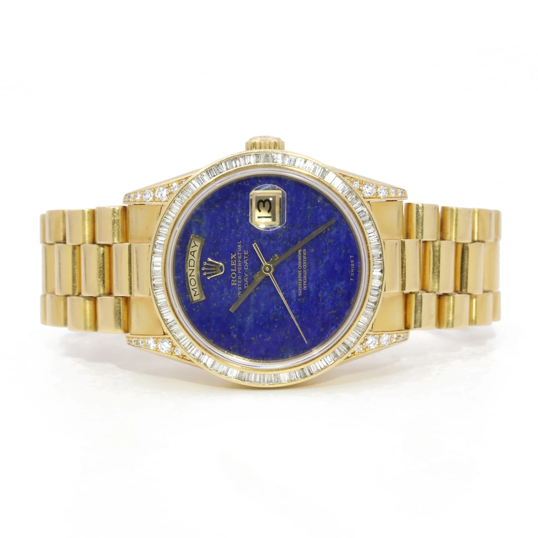 99新 Rolex/劳力士 星期日历18338/36表径1990年单表/镶钻腕表
