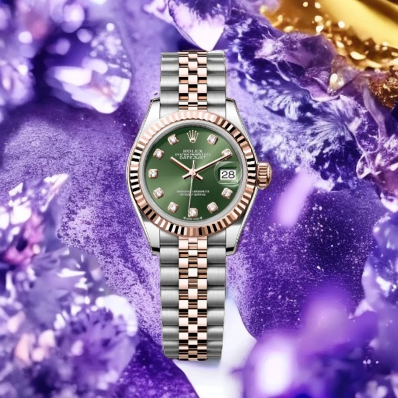 99新 Rolex/劳力士 279171/28表径绿盘钻刻/24年全套/精致女表
