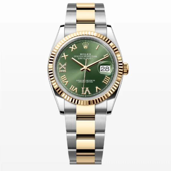 全新未使用 Rolex/劳力士 126233/绿盘罗马刻度/36表径2024年全新