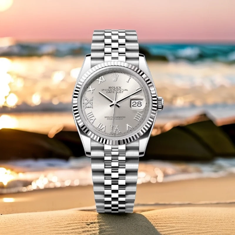 99新 Rolex/劳力士 126234/36表径银盘镶钻/23年全套/精致腕表
