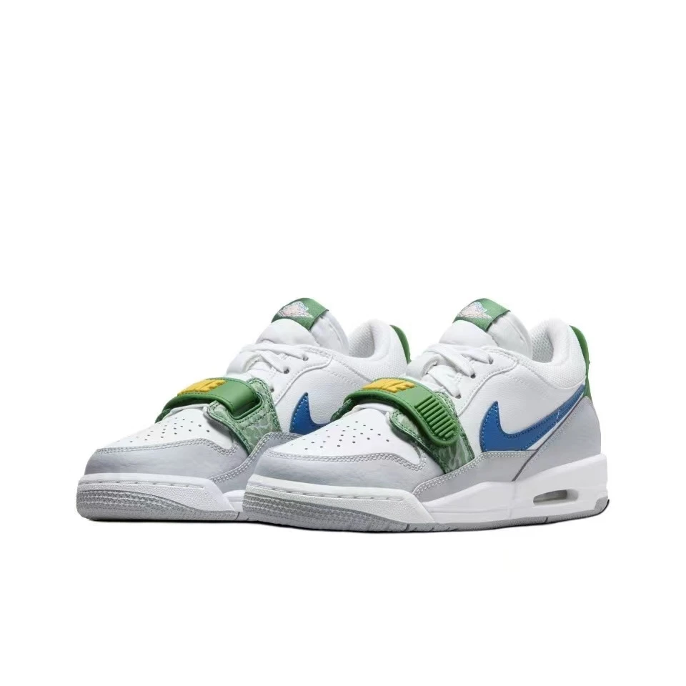 NIKE/耐克正品女鞋AJ 312 GS复古低帮休闲白蓝绿篮球鞋CD9054-140