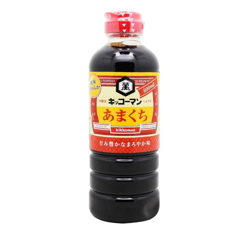 日本原装进口 万字甜口酱油500ml万字酿造浓口酱油凉拌炒菜瓶装