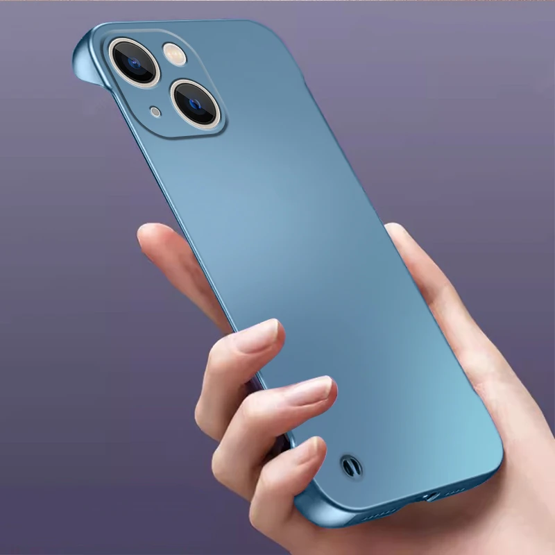 适用苹果15手机壳15Pro金属漆15plus无边框15promax无边框潮纯色