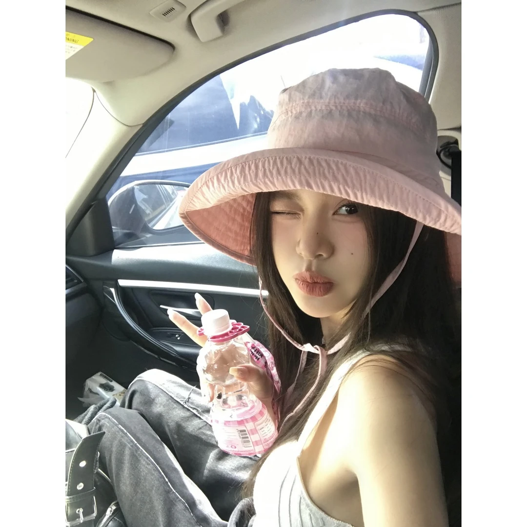 Double11 韩版百搭渔夫帽女遮阳水桶帽女春夏季显脸小防晒盆帽