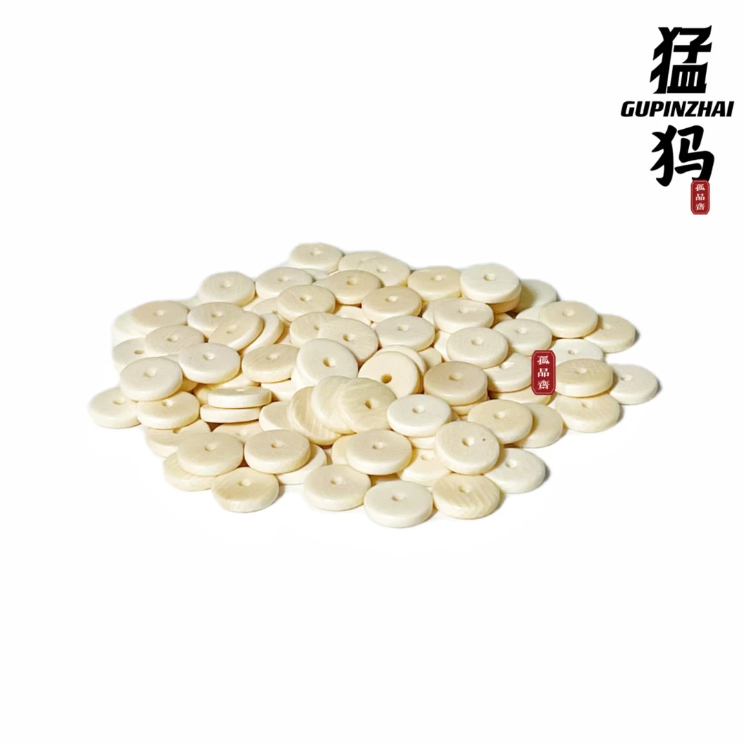 GUPINZHAI·猛犸象牙隔片精品文玩天然原生态手工雕刻菩提手串配饰