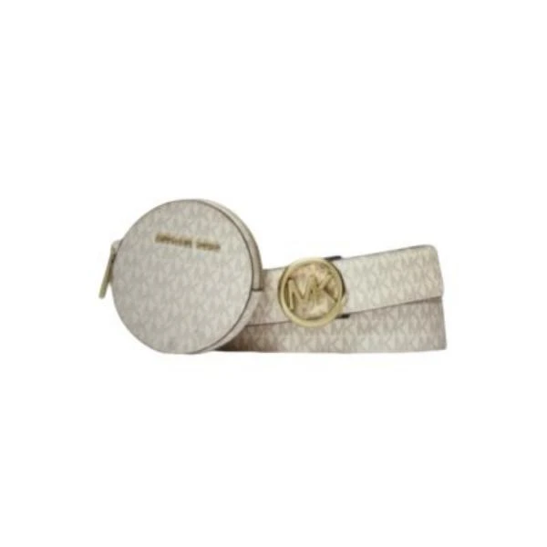 MICHAEL KORS/迈克高仕MK女士皮带二合一 Logo 白老花色