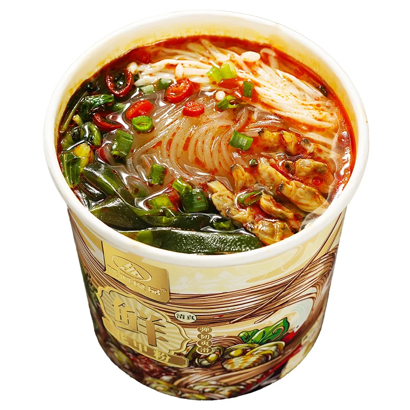 豫道花甲粉151g*6桶装整箱花甲肉正宗酸辣粉方便速食嗦粉调味鲜味