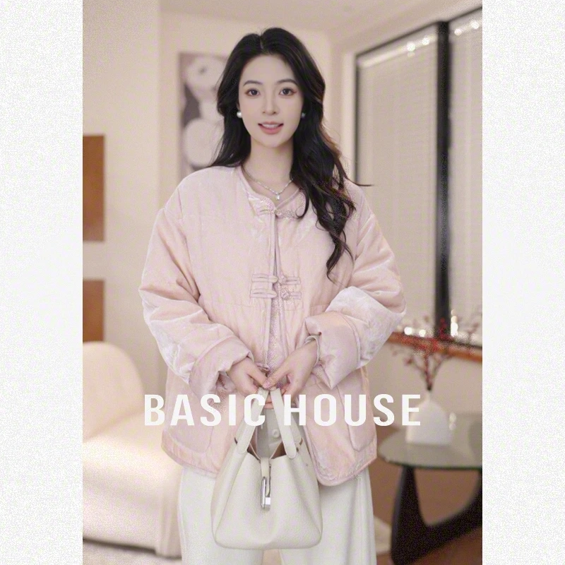 Basic House/百家好复古高级感欧若新中式保暖羽绒服B1194B5A632