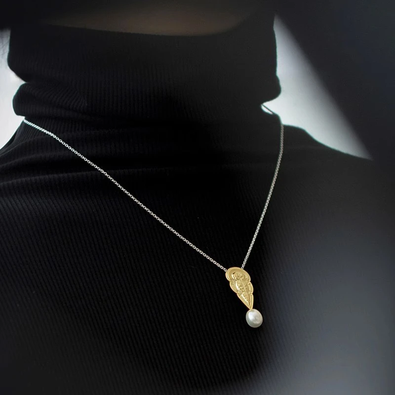 吊坠925银仿珍珠 「独当一面」马年必备金当卢祥云蟠虺纹中式吊坠