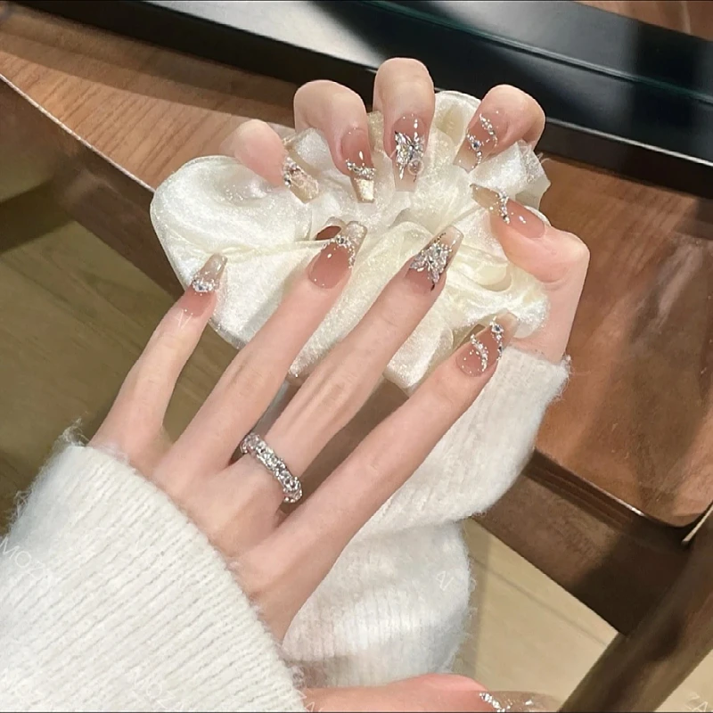 【罗马情书】纯手工穿戴甲美甲穿戴光疗甲冰透渐变猫眼流行纯欲