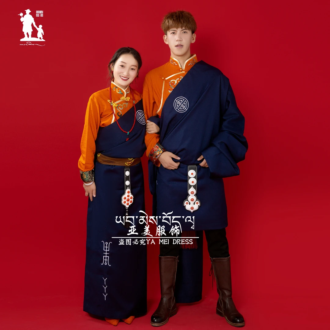 2023年春季新款情侣藏袍藏族服装民族风经典藏式百搭藏服包邮