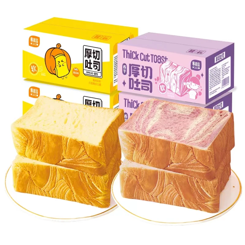 易美佳厚切吐司面包320g*4箱组合 早餐食品代餐充饥办公室零食z
