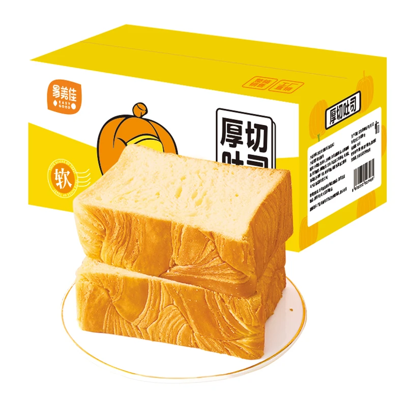 易美佳厚切吐司面包350g 早餐食品代餐充饥零食整箱