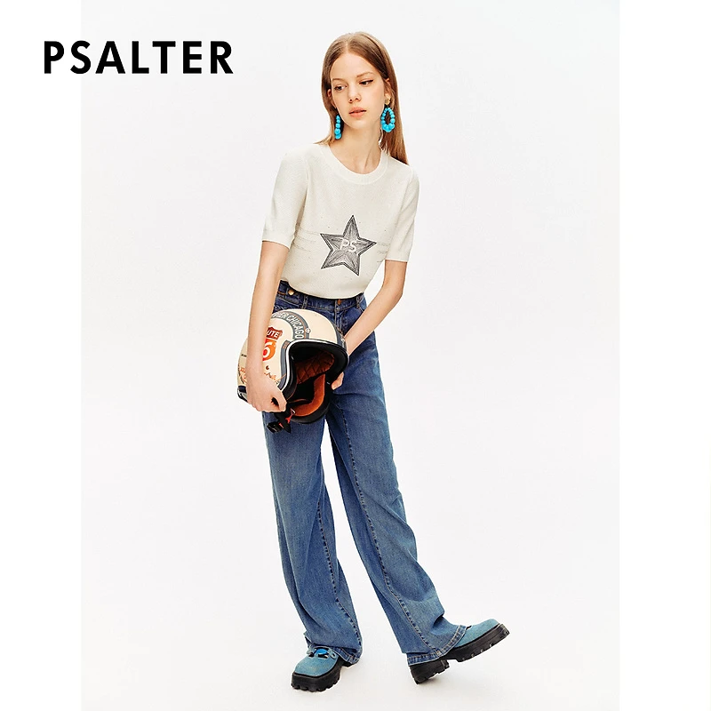 PSALTER诗篇专选环保莱赛尔星星万针刺绣肌理感独特漂亮小衫