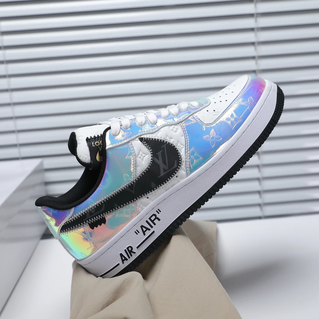 Nike/耐克Air Force 1 空军低帮幻彩AF1百搭厚底潮鞋【定制球鞋】