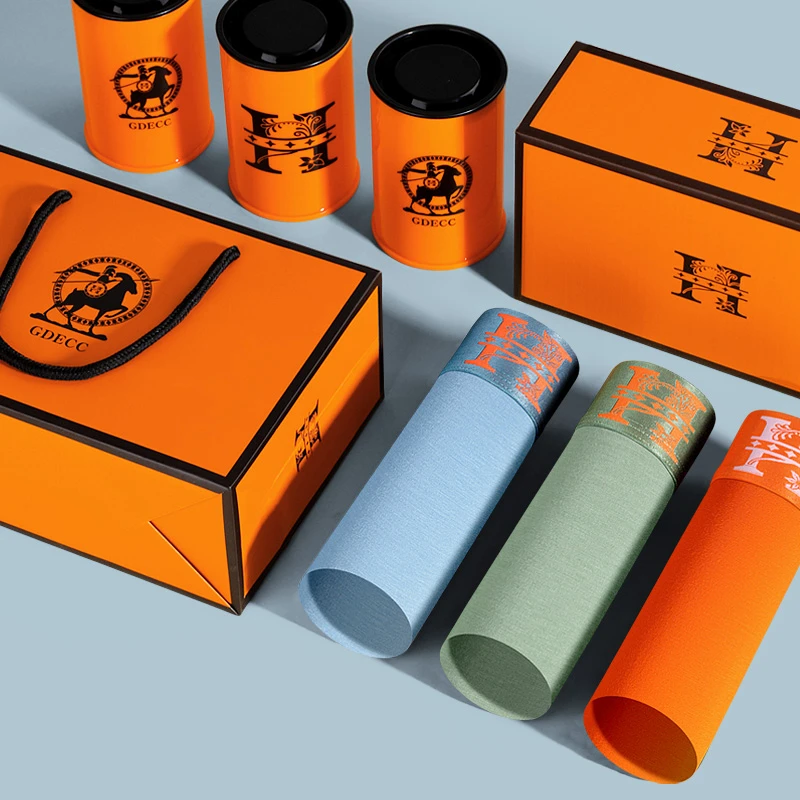 2024新款男士内裤短裤平角运动磁石四角透气无痕中腰