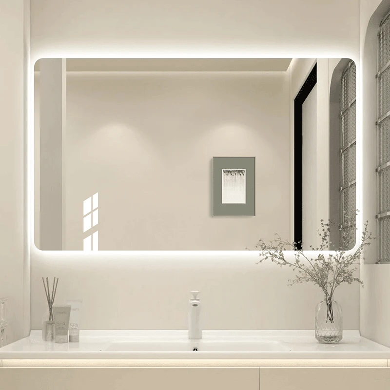 卫生间智能LED壁挂式浴室镜防雾防爆带灯智能方镜酒店式除雾镜子