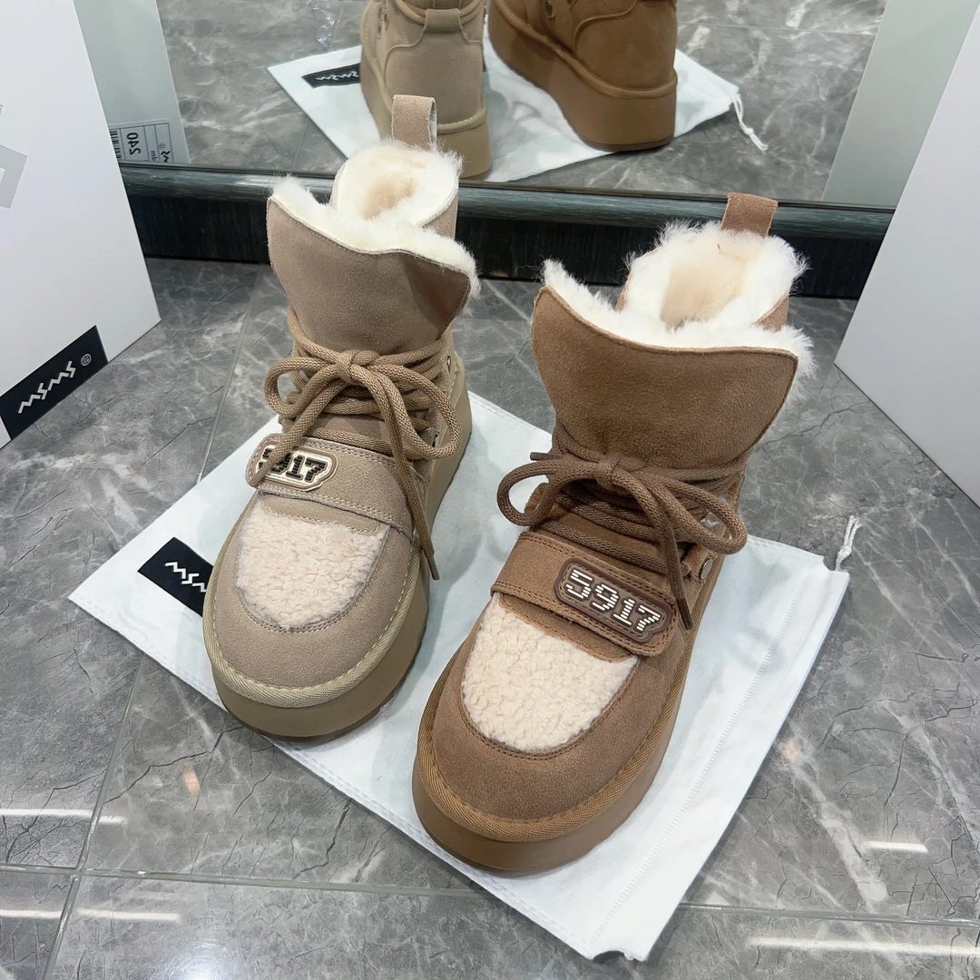 【玛莎玛索】福利：150-025dm冬季新款厚底加绒加厚时尚百搭雪地靴