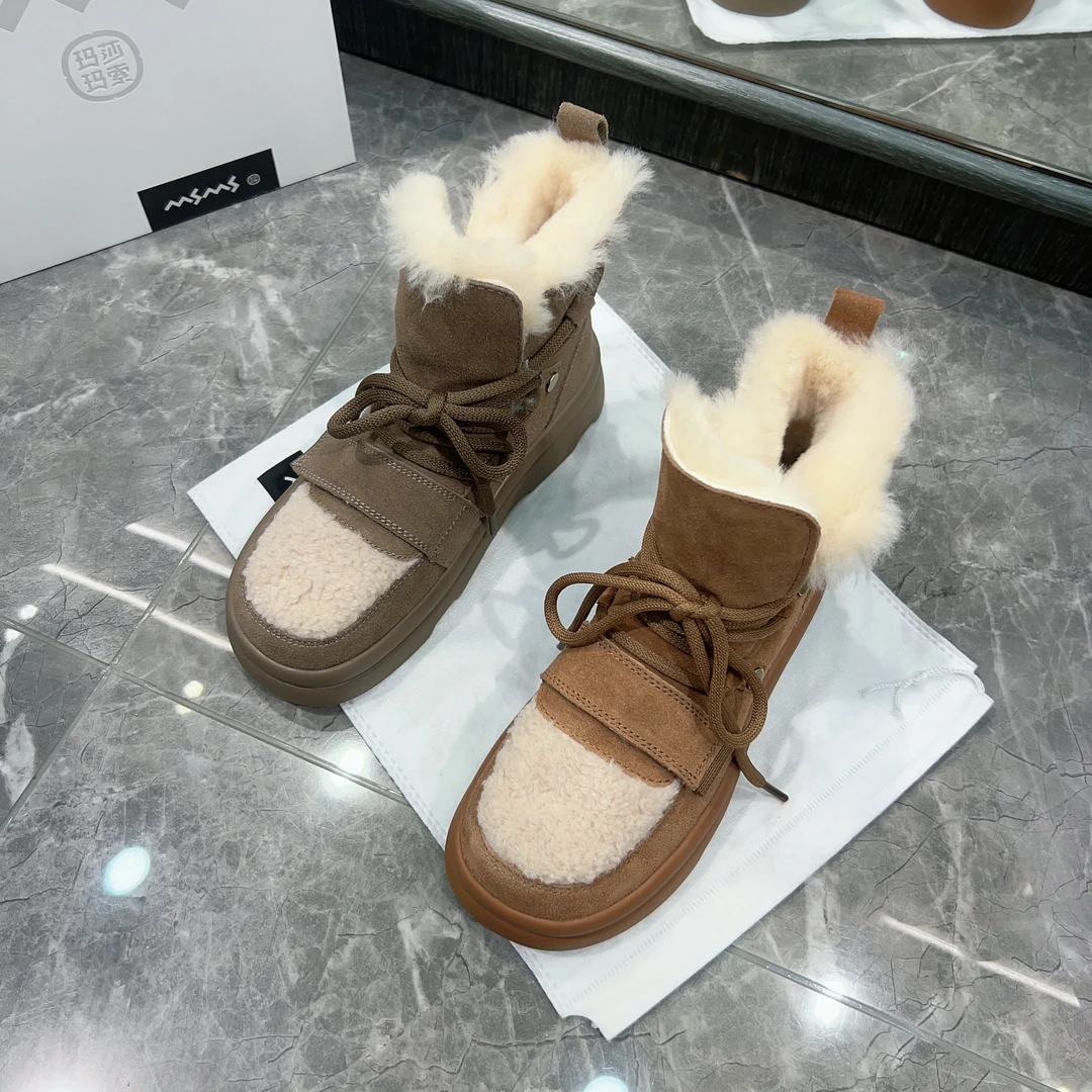 【玛莎玛索】150-026dm冬季新款时尚百搭加绒加厚雪地靴
