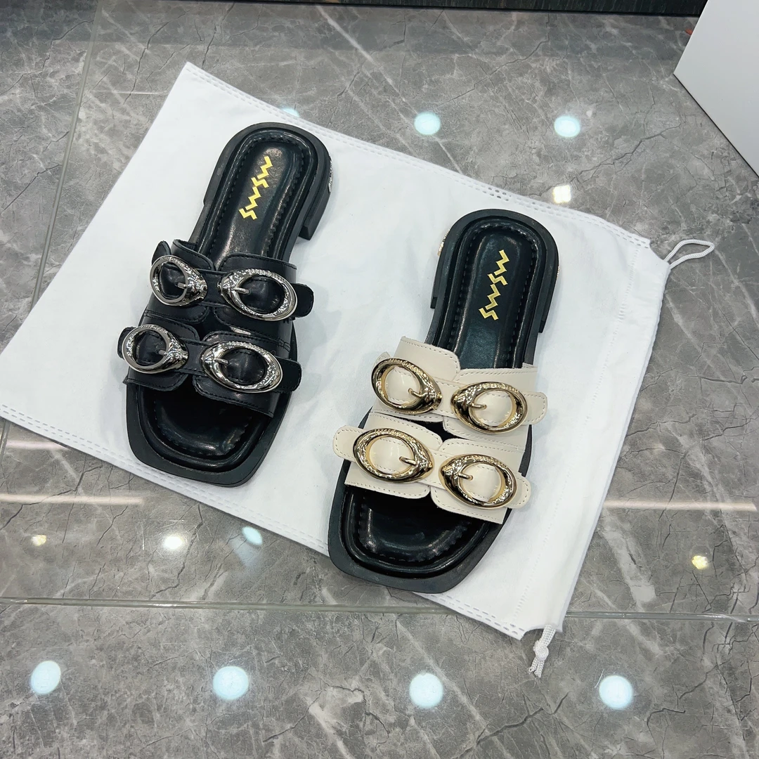 【玛莎玛索】福利：24新款2115夏季时尚百搭方头平底凉拖鞋