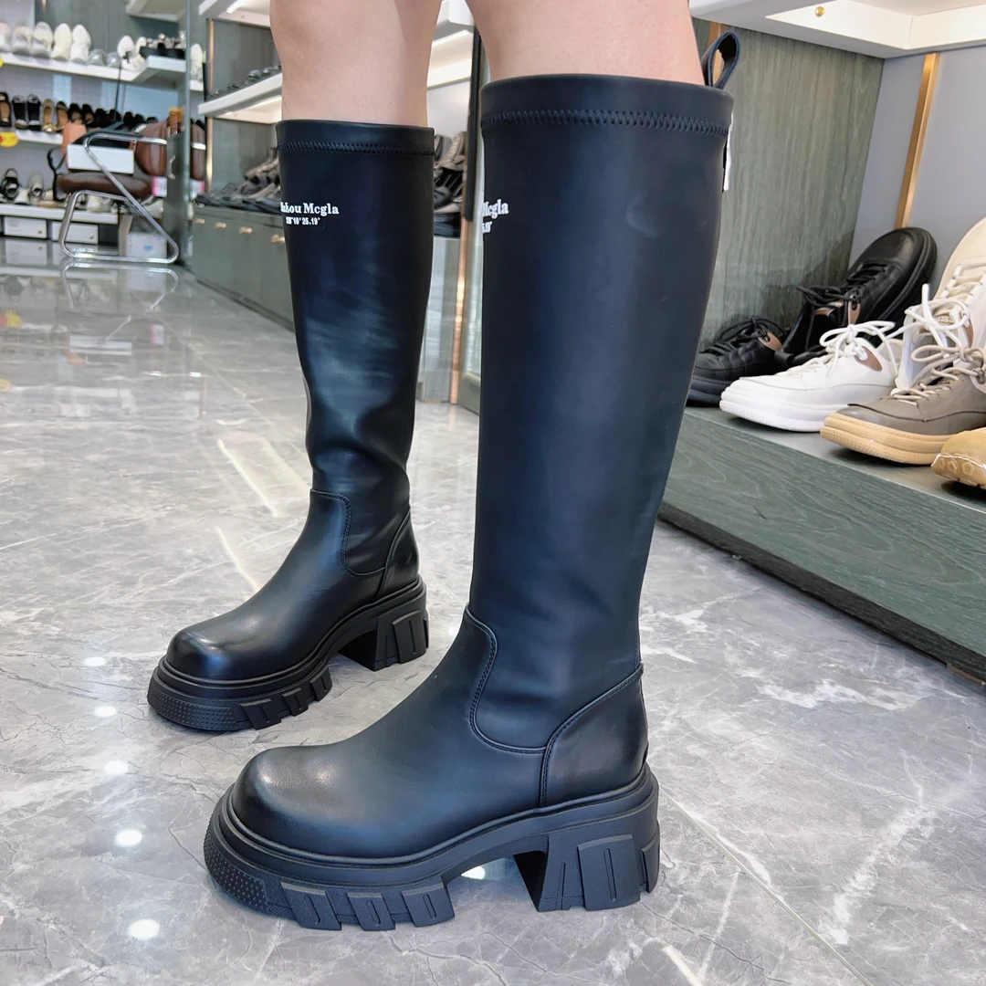 【玛莎玛索】秋季新款百搭厚底时尚高筒时装靴长筒女靴秋冬显瘦冬季