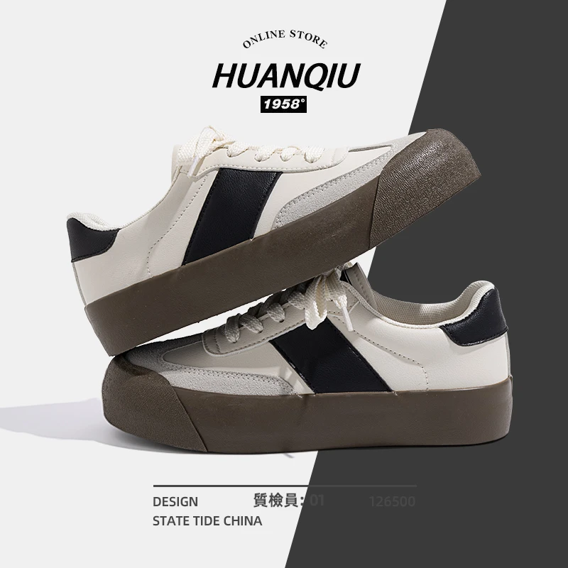 环球白敬亭同款德训鞋2024春季新款蓬蓬鞋复古港风chic百搭帆布鞋
