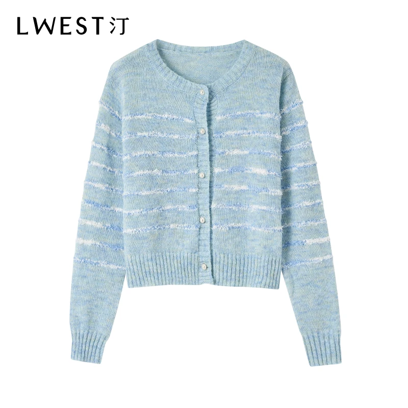 2996【金拐子专属】朗文斯汀时尚条纹气质针织开衫DZMZ4510B12996