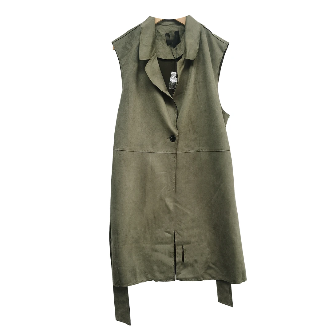 3184#时尚长款马夹时尚休闲通勤百搭常规轻奢显瘦潮流气质简约