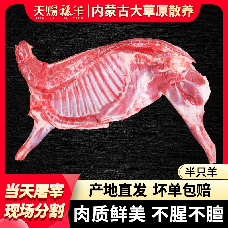 天赐福羊VIP定制羊肉内蒙古正宗半羊/整羊1斤整扇切块100%腿排