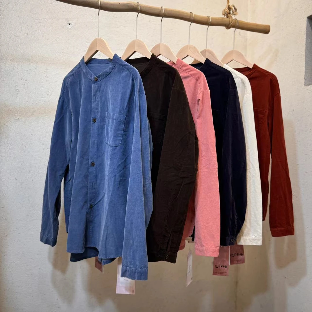 忆古朴拙秋季休闲百搭时尚文艺立领休闲卫衣240825-1