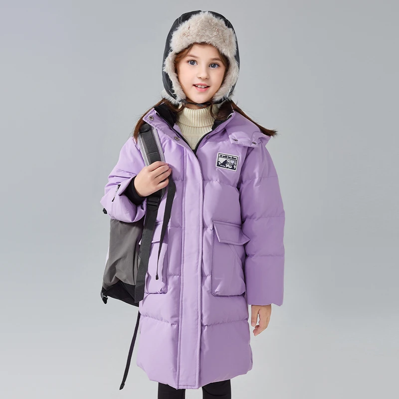 【90绒子】笛莎女童冬新款时尚三防工装雪山连帽款羽绒服-732466603