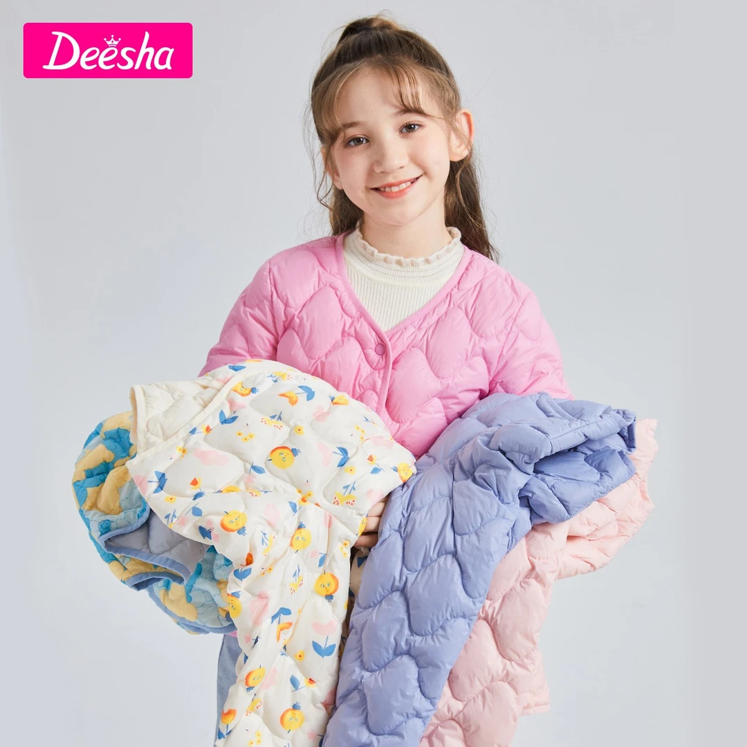 笛莎儿童羽绒服秋冬女童时尚短款羽绒内胆轻薄保暖外套-B32246802