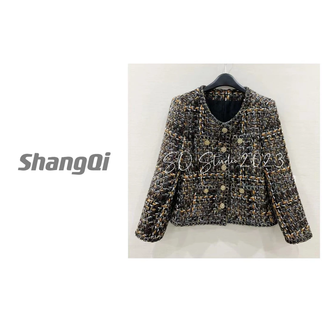 【编织小香】高端显瘦修身收腰秋季长袖小香风外套-Q-Z1437卡码拍大