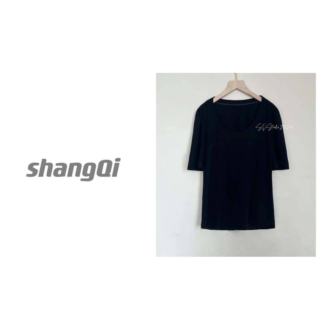 【高定T】时尚舒适黑色显瘦半袖。——N73卡码拍小