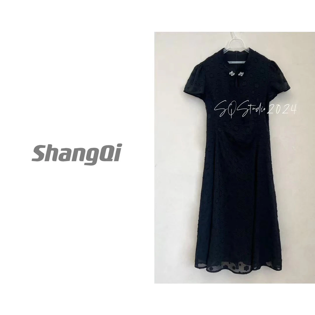 【国风小黑裙】新中式蕾丝气质时尚轻奢显瘦连衣裙——K95/卡码拍大