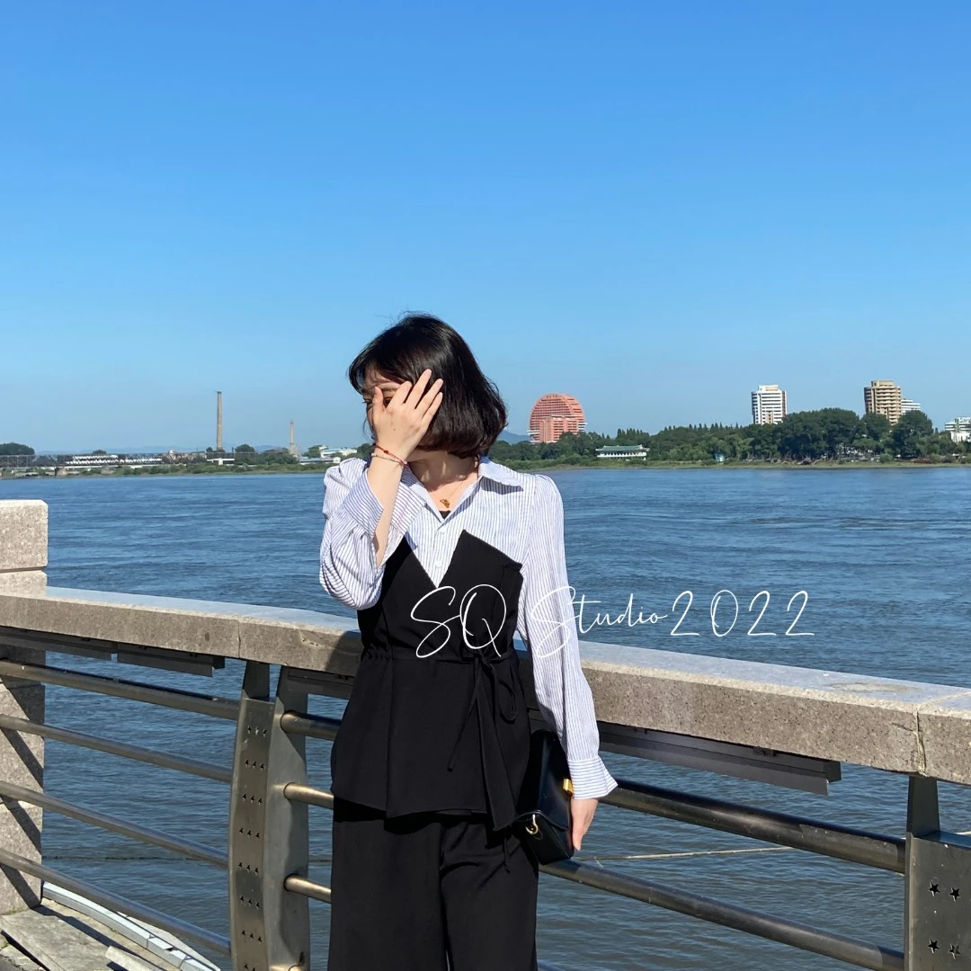 条纹假两件上衣Q-L6/卡码拍大