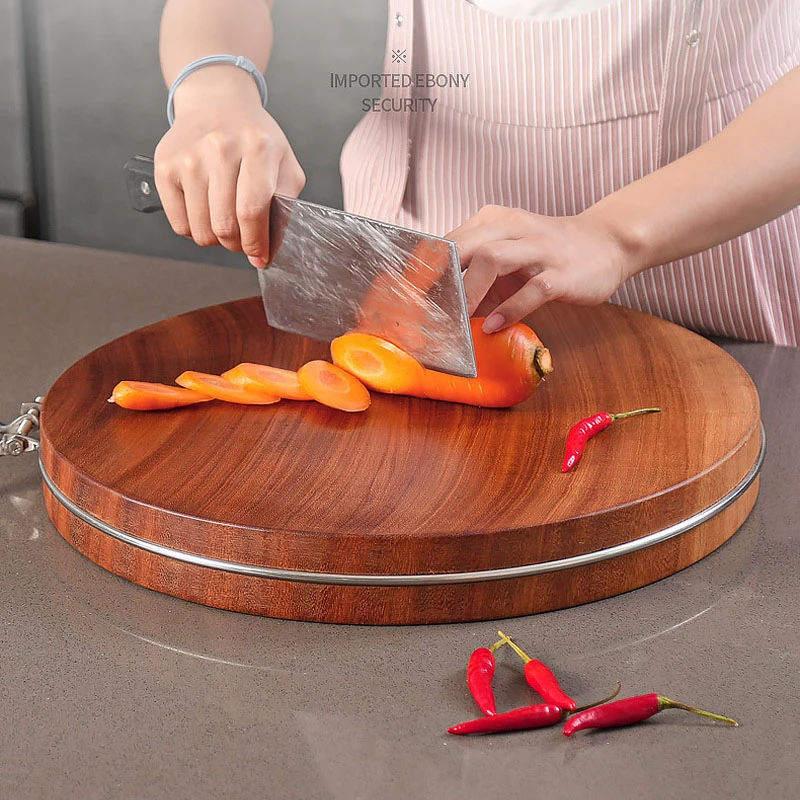 【工厂直销】菜板酒店实木砧板家用大号案板切菜板整木菜墩防霉圆形