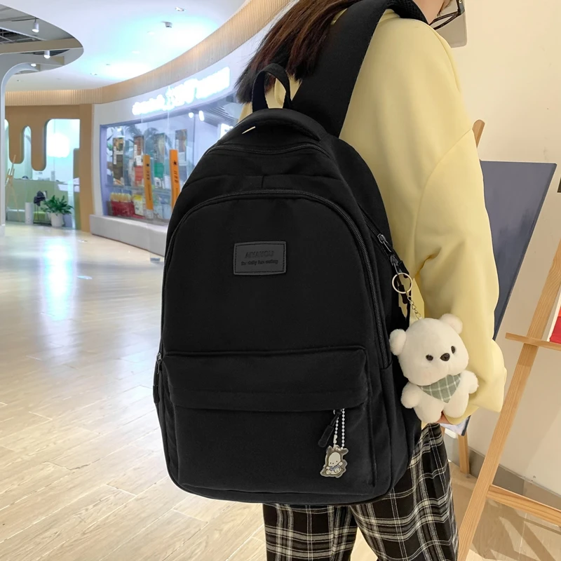 书包女初中生大容量多层双肩包中学生高中电脑包15.6寸旅行背包男