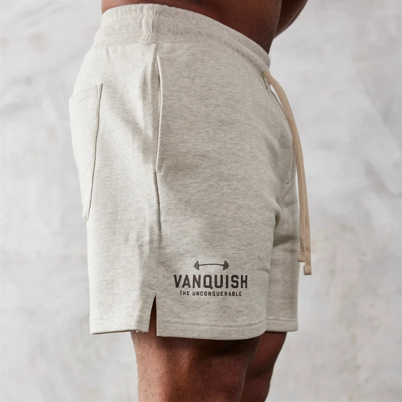 运动短裤男夏季宽松美式纯棉跑步不过膝重磅棉休闲篮球训练裤子潮