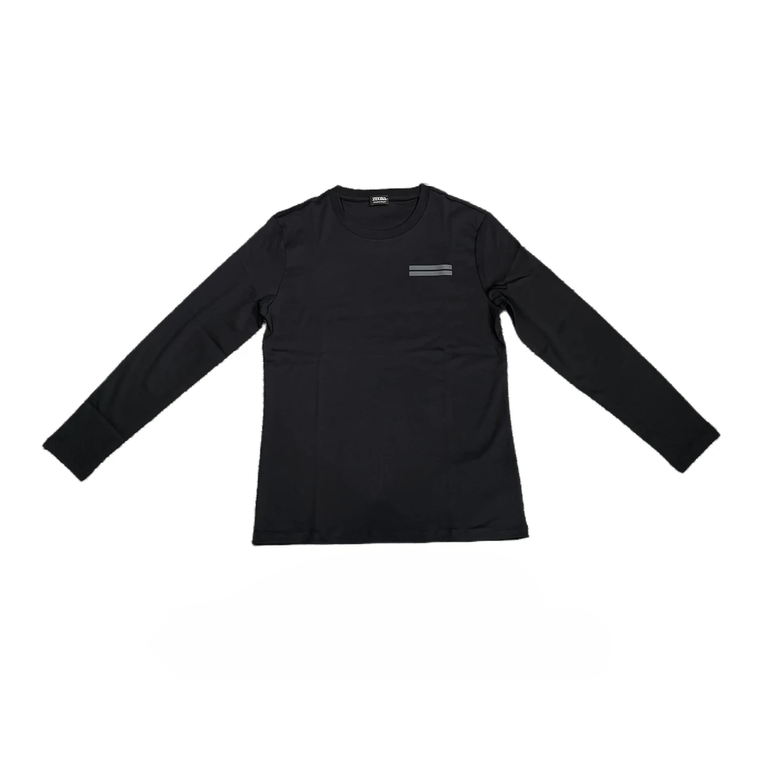 99新  Zzegna杰尼亚 男士时尚黑色打底衣 ZZT653